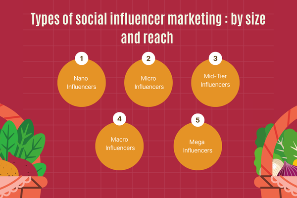 Types of social influencer marketing : by size and reach 