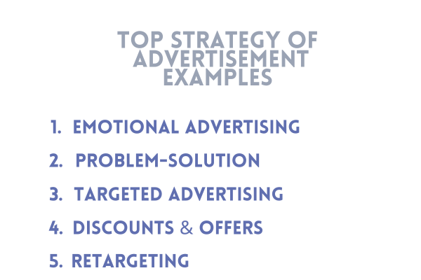 Top strategy of advertisement examples